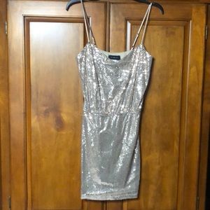 Gold sequin dress